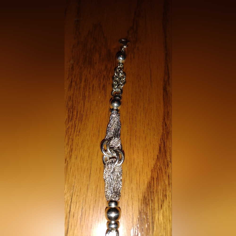 Solid Sterling Silver Unique Bracelet - image 3